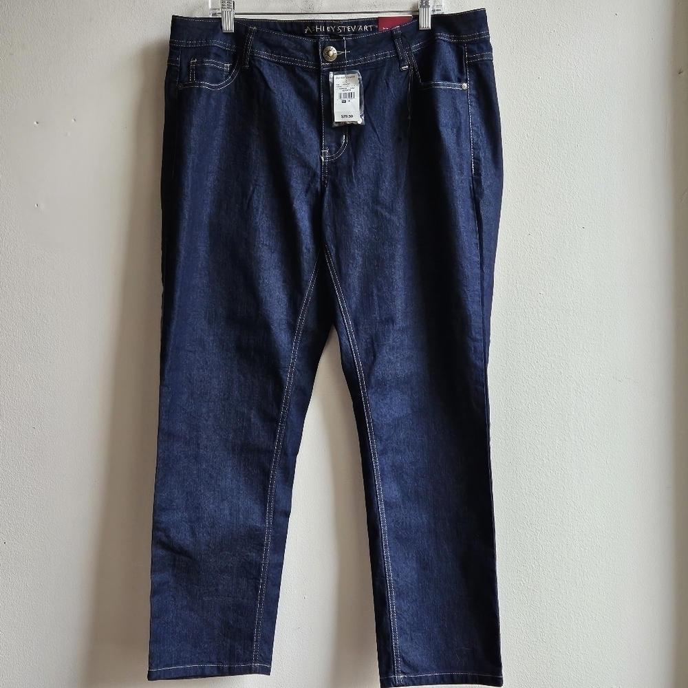 NWT ASHLEY STEWART SKINNY JEANS SIZE WOMEN'S 18 PETITE